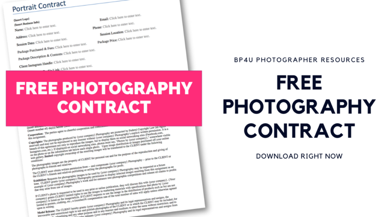 Free Photography Contract For Photographers Download Now 768x432 